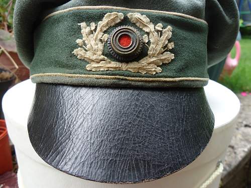 cap Rescue: Infantry Alter art with embroidered wreath