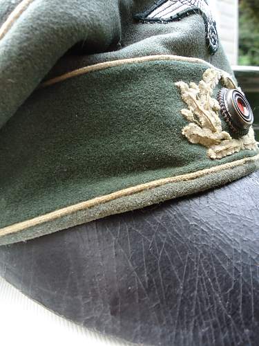 cap Rescue: Infantry Alter art with embroidered wreath