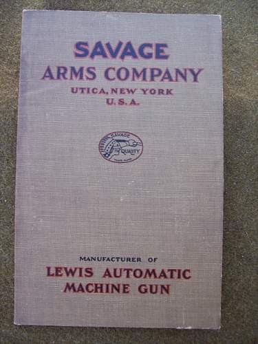 Savage Arms Company 'Lewis Gun' Manual