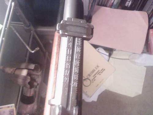 Why does the Mauser rear sight have #'s on the back?