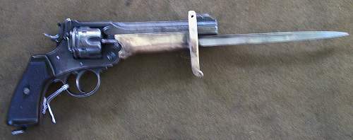 1915 Webley Mark VI w/Bayonet