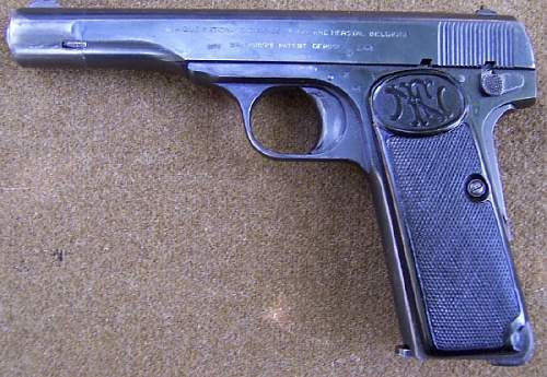 FN Browning 1922 pistol made under German occupation