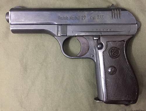 Pistole Modell 27 (CZ27) Question