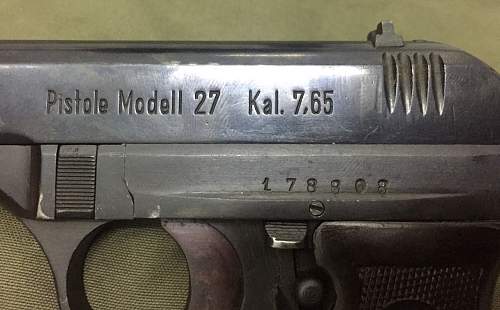 Pistole Modell 27 (CZ27) Question