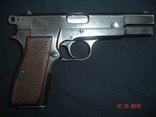 German Marked Browning Pistol and Holster