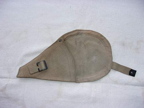 Unknown British-type web holster for small frame auto pistol