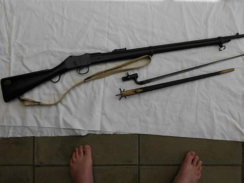 Martini Enfield rifle and P95 bayonet