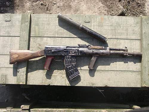 Home made weapons seized by Russian forces in Chechnya.