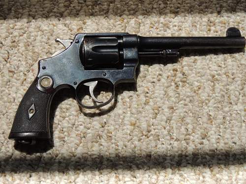 Canadian WWI .455 Eley Smith &amp; Wesson H-E Pistol