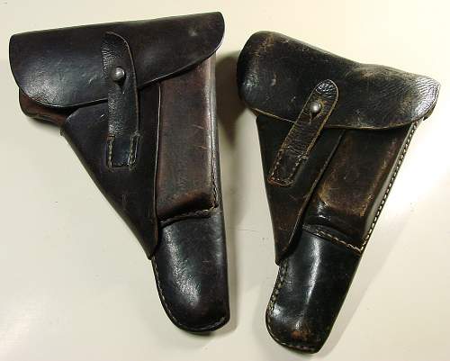 WWII-Some German Pistols and Holsters.