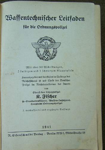 German Police Weapon's Manual/Book 1941