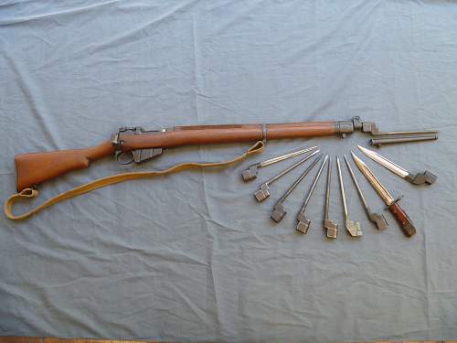 My Canadian No4 Mk1* rifle with bayonets