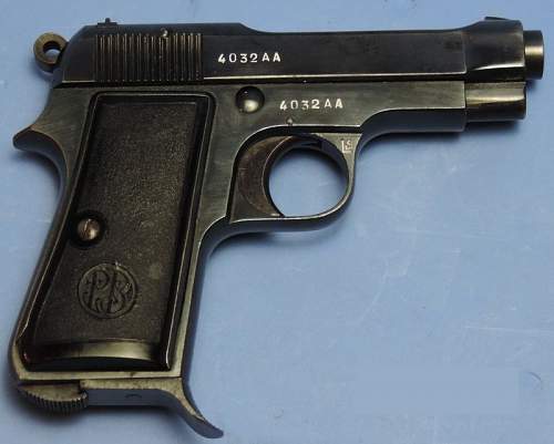Beretta Model 1934 Serial &quot;AA&quot; Suffix Nazi Contract