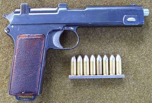 1915 Steyr Hahn Pistol  refirbished in 1935