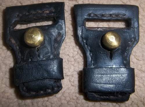 Some very old Mauser K98k sling keepers, one marked BK in a circle? Mauser 98k Sling Experts?