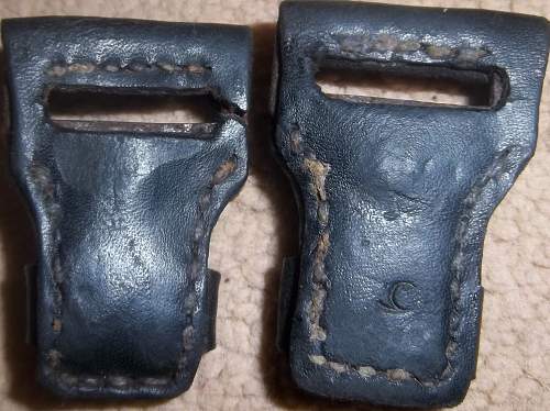 Some very old Mauser K98k sling keepers, one marked BK in a circle? Mauser 98k Sling Experts?