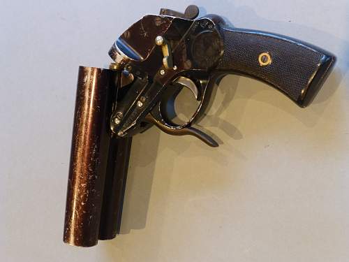 Luftwaffe Krieghoff double barrel live Flare pistol