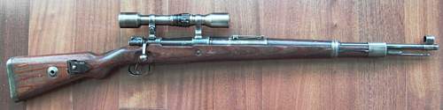Waffen SS double-claw mount 98k sniping rifle