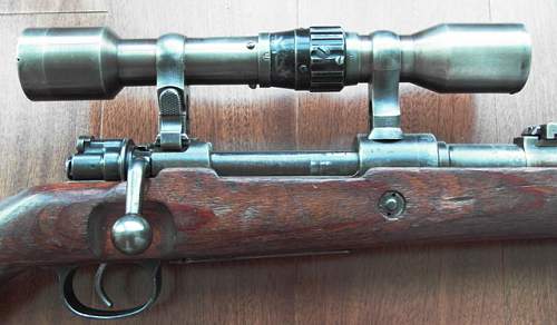 Waffen SS double-claw mount 98k sniping rifle