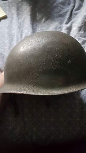 M1 clone helmet, possibly belgium? but what year?