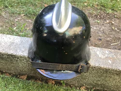 Original hungarian 35M helmet refurbished by the german Firedepartment?