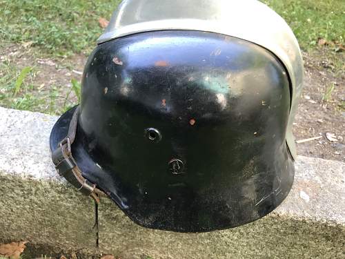 Original hungarian 35M helmet refurbished by the german Firedepartment?