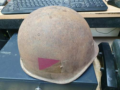 Ssh40  helmet shell with painted badges