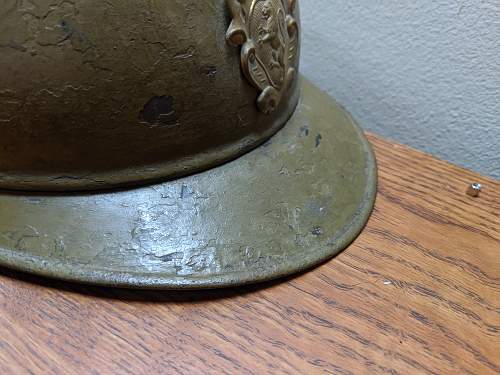 Unique French/Belgian M15 Helmet with British Liner and Unusual Badge! Identification Help!!