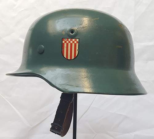 M 1951 Bereitschaftspolizei Bremen  - West German Police Helmet