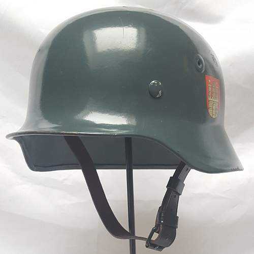 M 1951 Bereitschaftspolizei Hamburg  - West German Police Helmet  - Two Variations