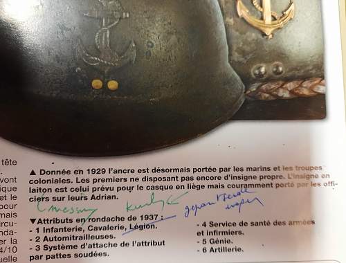 french M26 helmet with painted ancre (colonial ?)