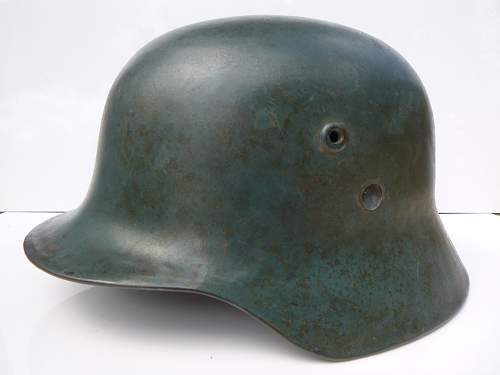 Hungarian m35/a ash blue civil defence helmet by gyor.