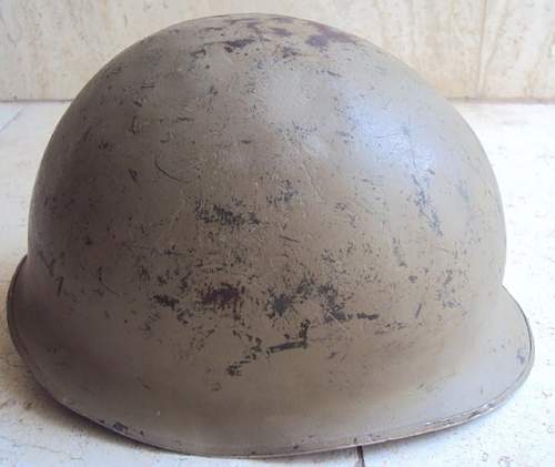 IRAN - IRAQ WAR M1 style helmet with British style liner system