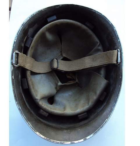 IRAN - IRAQ WAR M1 style helmet with British style liner system