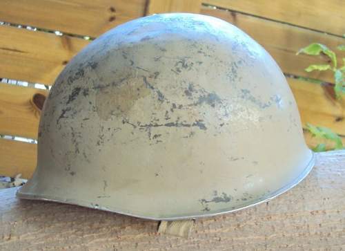 IRAN - IRAQ WAR M1 style helmet with British style liner system