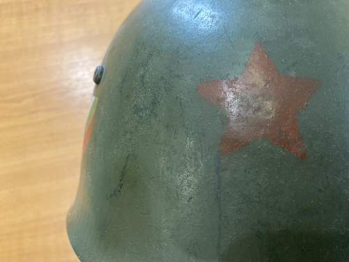 Unusual Bulgarian M51 helmet