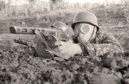 Unknown JNA (Yugoslav) helmet in the early 1950s.