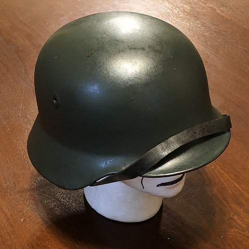 50s 60s West German BGS Bundesgrenzschutz M1953 M53 Stahlhelm Helmet GULF WAR BRINGBACK