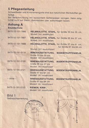 West German Stahlhelm für Bodentruppe, M1A1 Modifiziert