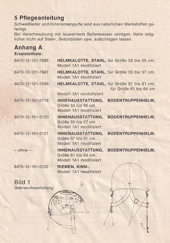 West German Stahlhelm für Bodentruppe, M1A1 Modifiziert