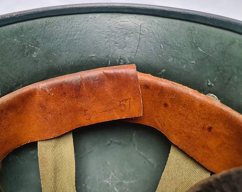 Steelhelmet of the West-German  &quot;Bundesgrenzschutz&quot; - &quot;Federal Border Guard &quot; - M 1951