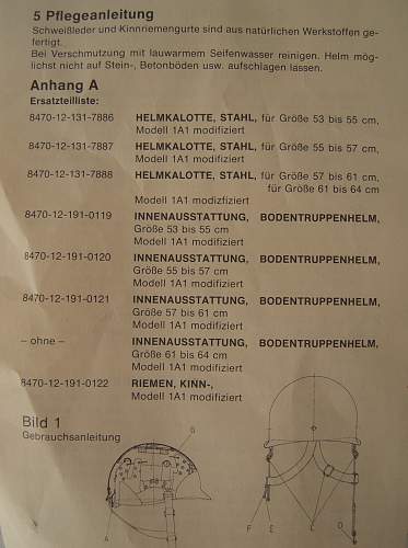 West German Stahlhelm für Bodentruppe, M1A1 Modifiziert