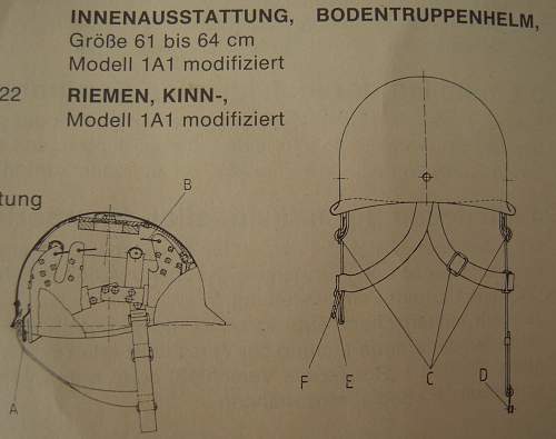 West German Stahlhelm für Bodentruppe, M1A1 Modifiziert