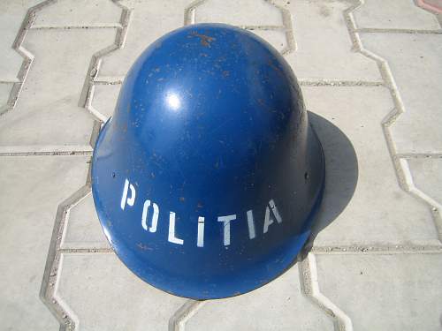 Two helmets: Romanian &amp; Russian