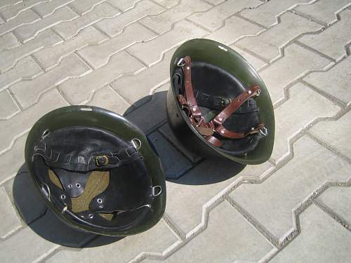 Two helmets: Romanian &amp; Russian