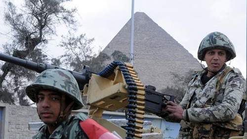 helmets in use by the Egyptian military