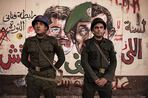 helmets in use by the Egyptian military