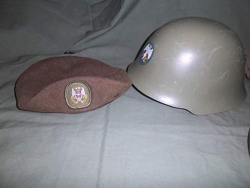 yugoslavian helmet M-59/85  and beret