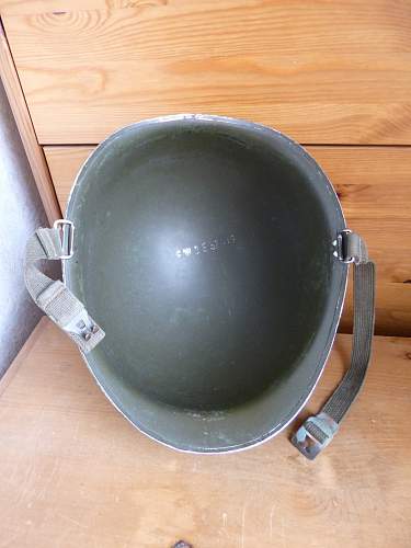 Two Belgian M51 Helmets