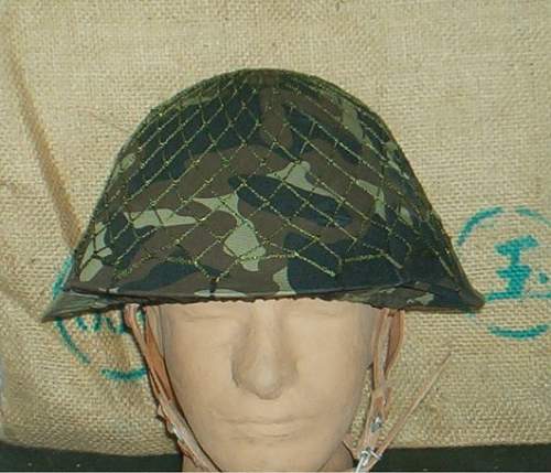 Ukrainian / Russian helmet covers fit well on EG M56 Stahlhelm